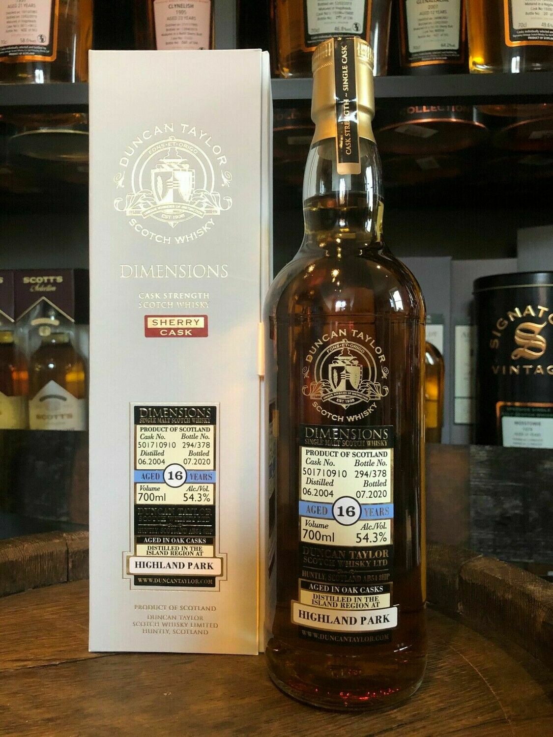 Highland Park 16 Jahre Sherry Cask - Dimensions Duncan Taylor