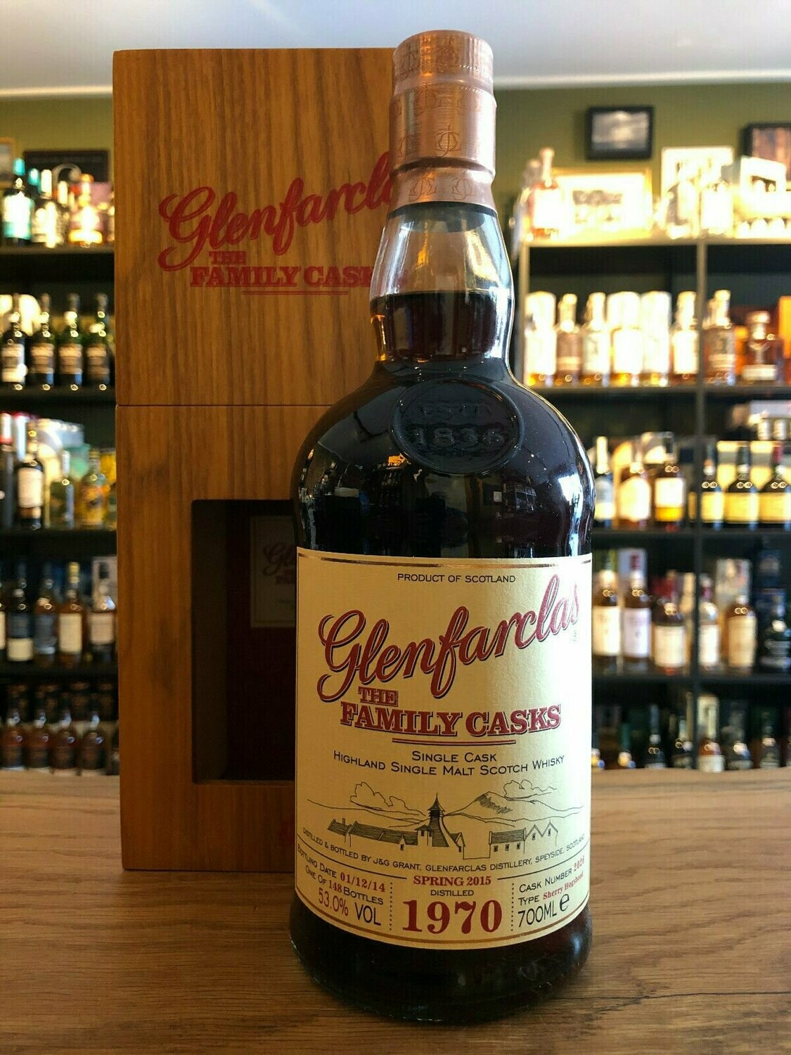 Glenfarclas 45 Jahre 1970/2015 Family Cask mit 0,7 L und 53%