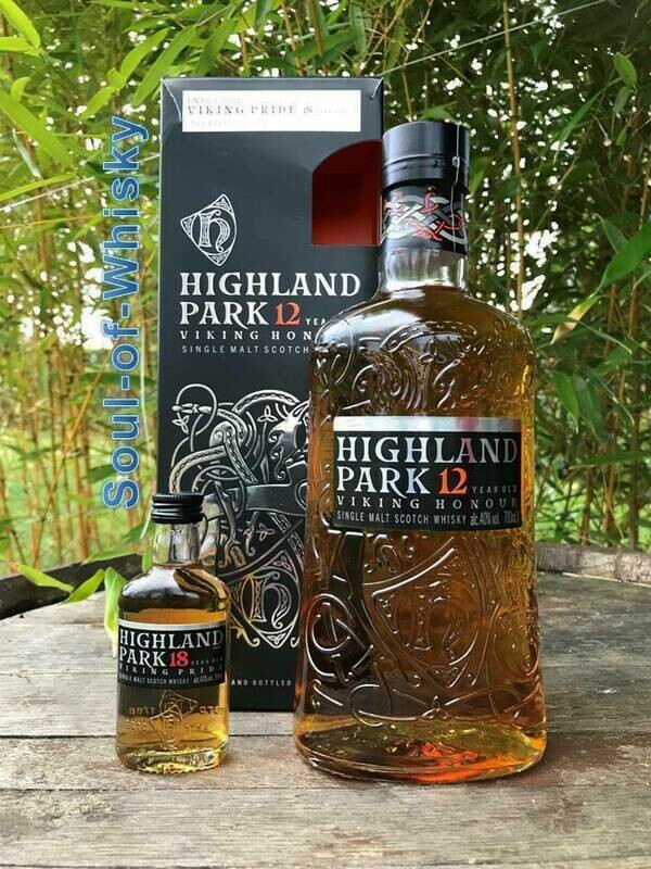 Highland Park 12 Jahre im Geschenkset mit 18 Jahre Miniatur