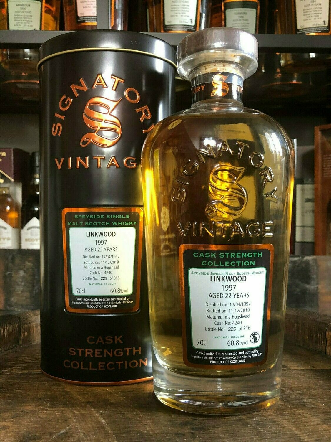 Linkwood 22 Jahre Signatory 1997/2019 mit 0,7L und 60,8%