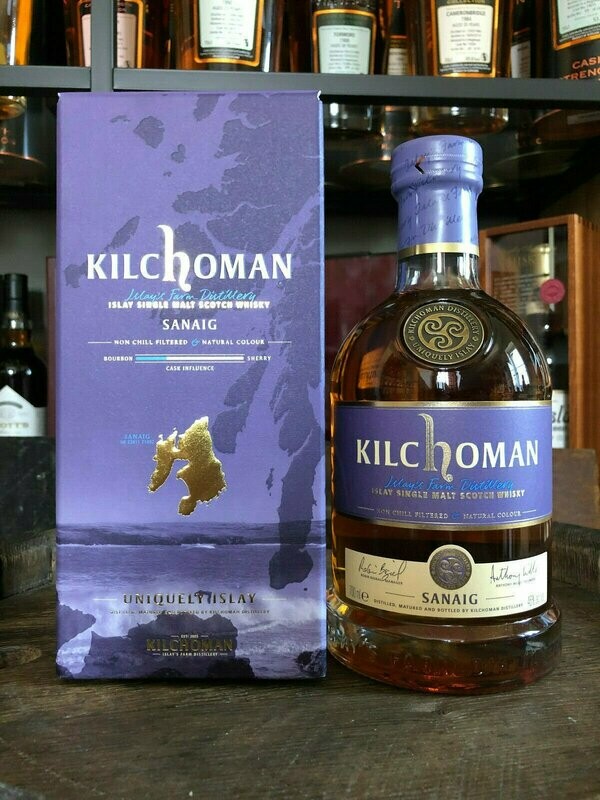 Kilchoman Sanaig 0,7 L und 46% Abfüllung 2020 Sehr Dunkel Kilchoman Sanaig 0,7 L und 46% Abfüllung 2020 Sehr Dunkel