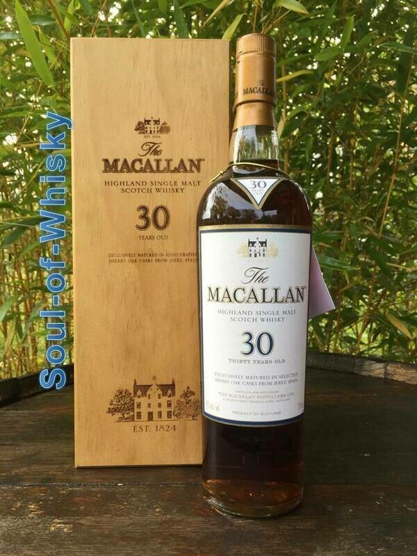 Macallan 30 Jahre Sherry Oak Rare und Selten mit 0,75 L und 43% Macallan 30 Jahre Sherry Oak Rare und Selten mit 0,75 L und 43%