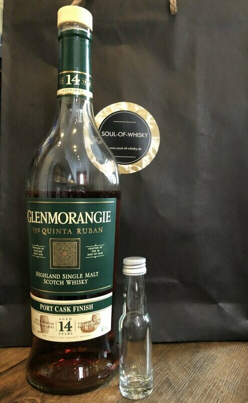 Glenmorangie Quinta Ruban Port Cask 14 Jahre Sample mit 2cl und 46% Glenmorangie Quinta Ruban Port Cask 14 Jahre Sample mit 2cl und 46%