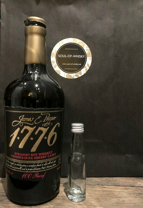 James E. Pepper 1776 Straight Rye Sherry Cask Sample mit 2cl und 50% James E. Pepper 1776 Straight Rye Sherry Cask Sample mit 2cl und 50%