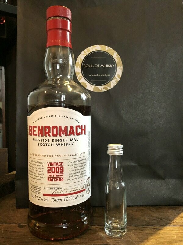 Benromach Vintage 2009 Batch 4 Sample mit 2cl und 57,2% Benromach Vintage 2009 Batch 4 Sample mit 2cl und 57,2%