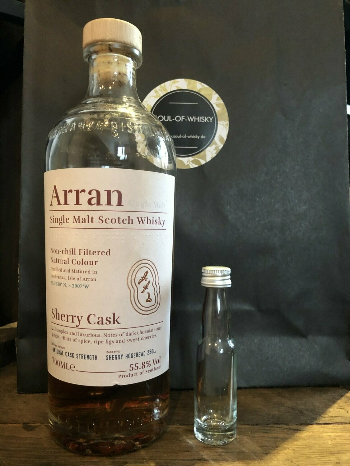 Arran Sherry Cask Sample mit 2cl und 55,8%