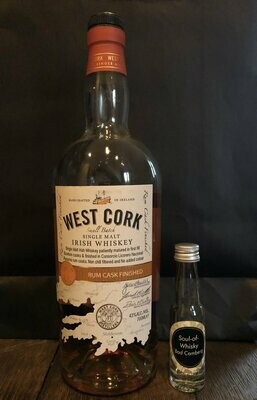 West Cork Rum Cask Sample mit 2cl und 43%