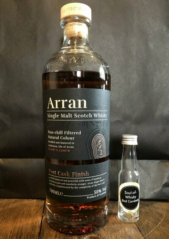 Arran Port Cask Finish Sample mit 2cl und 50% Arran Port Cask Finish Sample mit 2cl und 50%