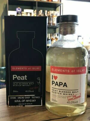 Elements of Islay Peat Pure I Love Papa Edition mit 0,5L und 45%
