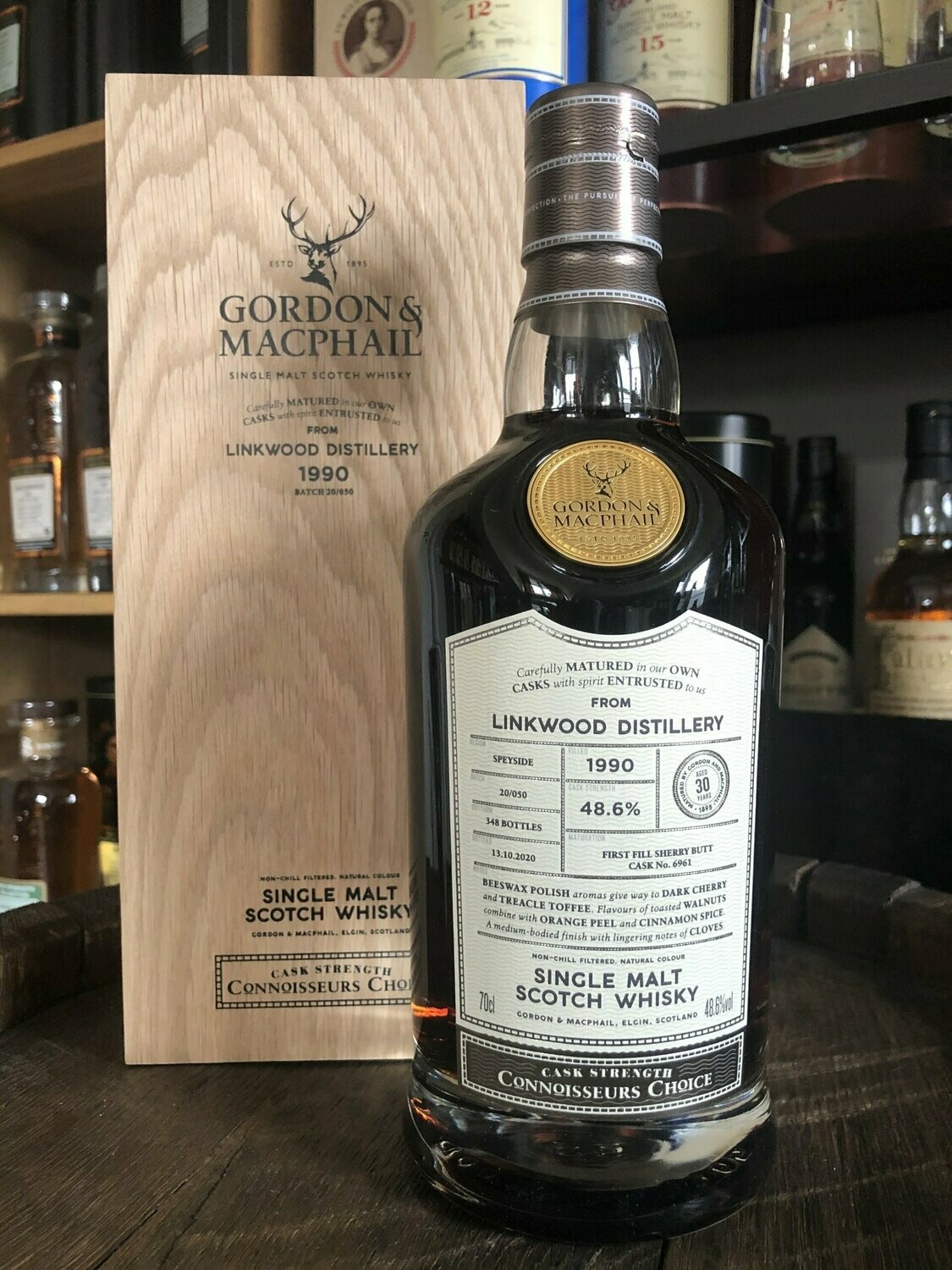 Linkwood 30 Jahre 1990/2020 Gordon & MacPhail  mit 0,7L und 48,6%