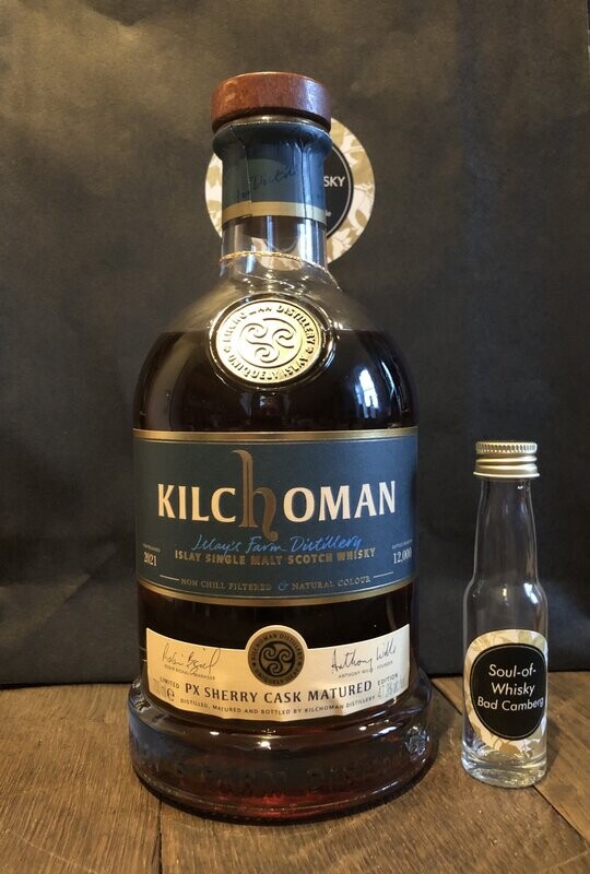 Kilchoman PX Sherry Cask 2021 Sample mit 2cl und 47,3% Kilchoman PX Sherry Cask 2021 Sample mit 2cl und 47,3%