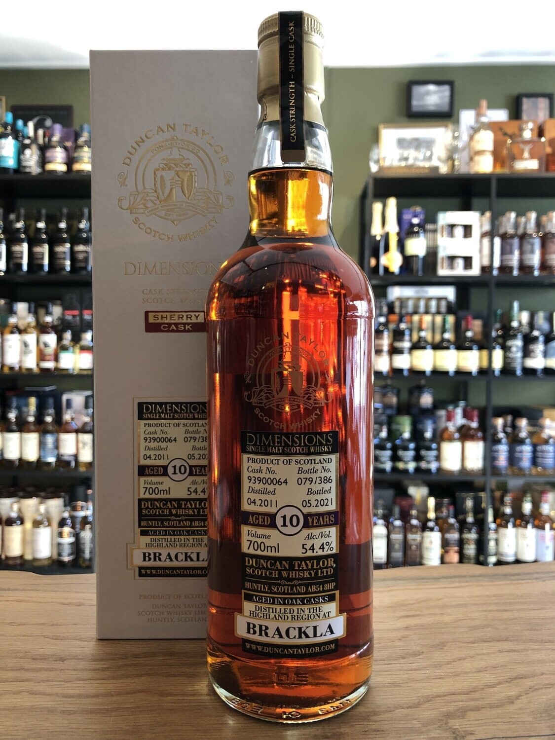 Brackla 10 Jahre 2011/2021 Sherry Cask - Dimensions Duncan Taylor mit 0,7L und 54,4%