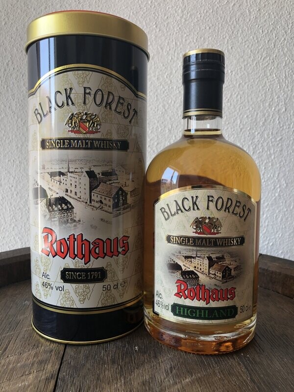 Rothaus Black Forest Highland Cask Finish Edition 2021 mit 0,5L und 46% Rothaus Black Forest Highland Cask Finish Edition 2021 mit 0,5L und 46%