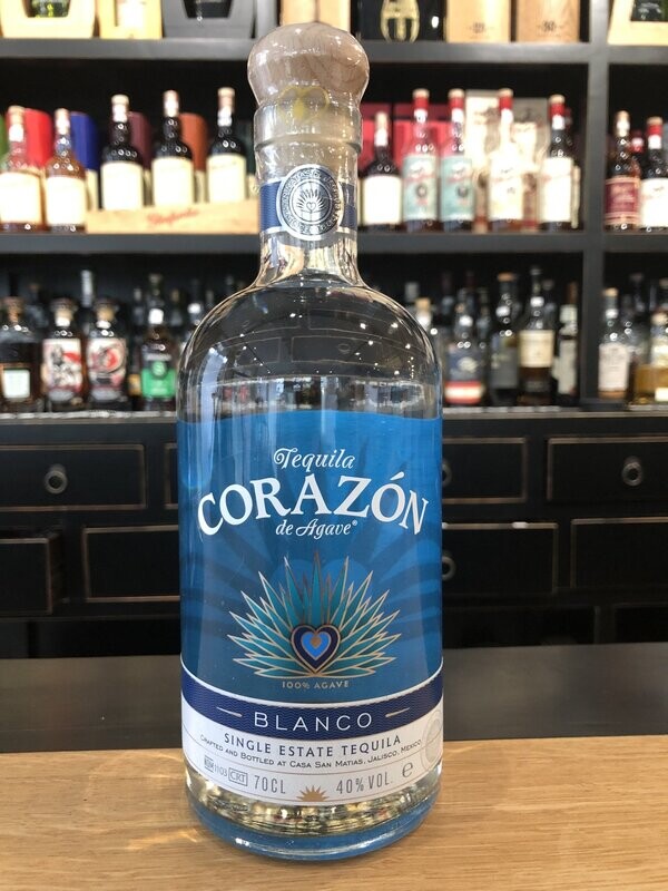 Corazón Tequila Blanco mit 0,7 Liter und 40% Corazón Tequila Blanco mit 0,7 Liter und 40%
