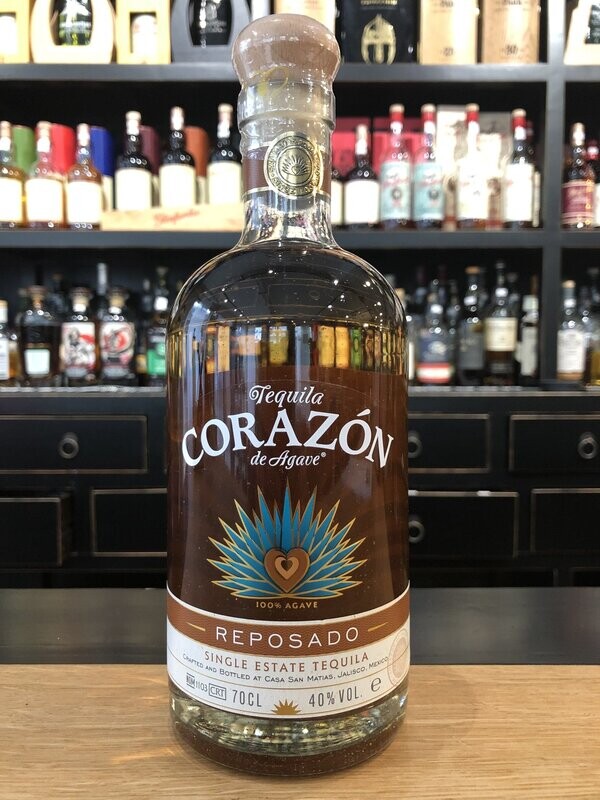 Corazón Tequila Reposado mit 0,7 Liter und 40% Corazón Tequila Reposado mit 0,7 Liter und 40%