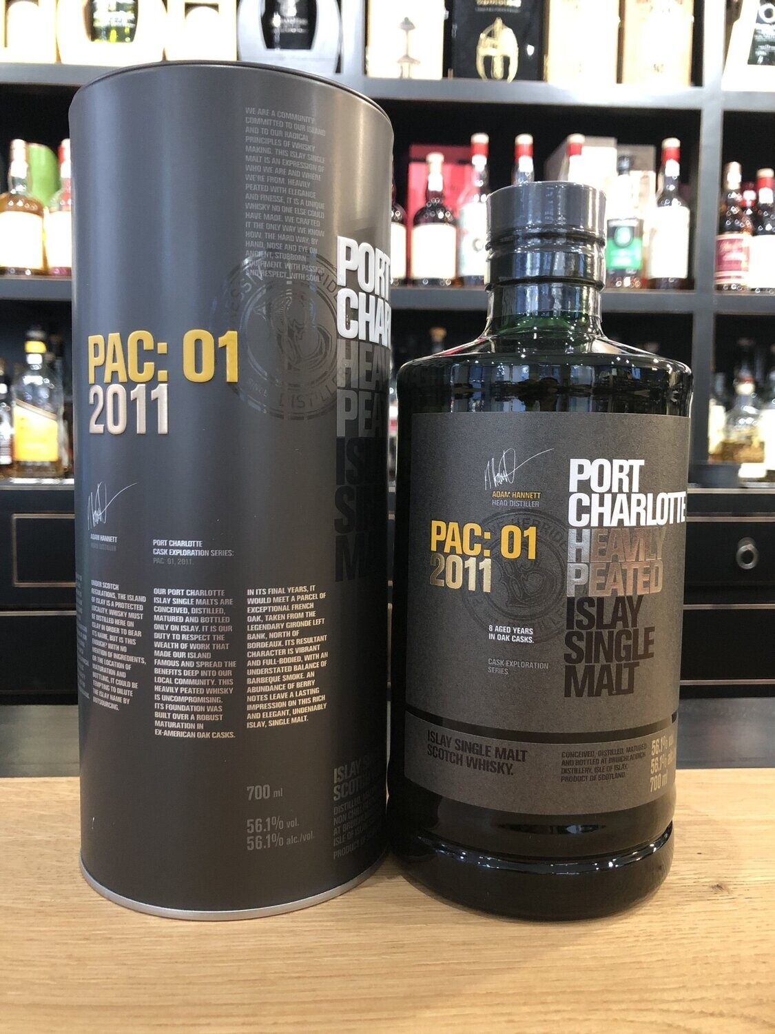 Port Charlotte PAC: 01 Heavily Peated 8 Jahre 2011 mit 0,7l und 50%