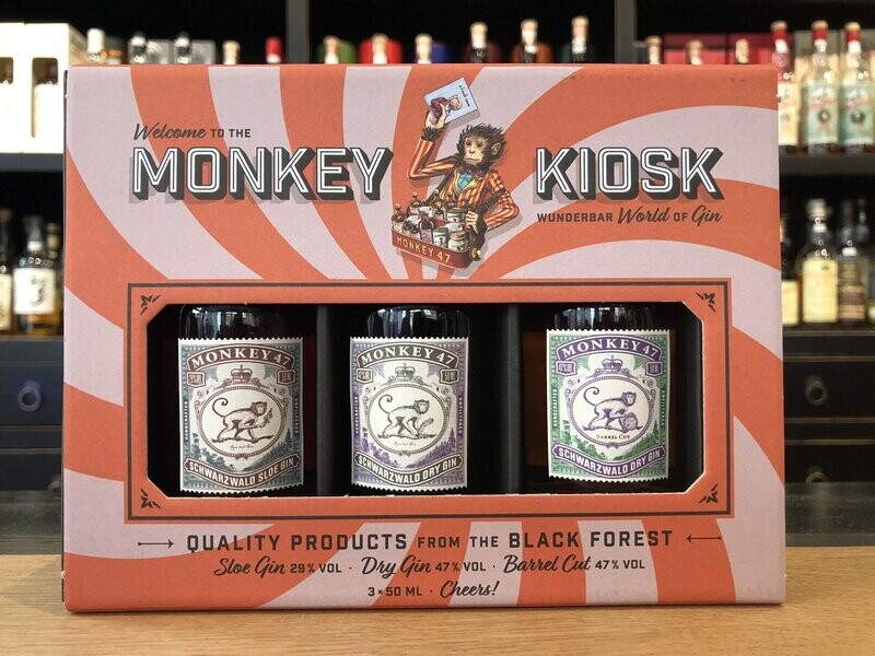 Monkey 47 The Monkey Kiosk 3 x 5cl Monkey 47 The Monkey Kiosk 3 x 5cl