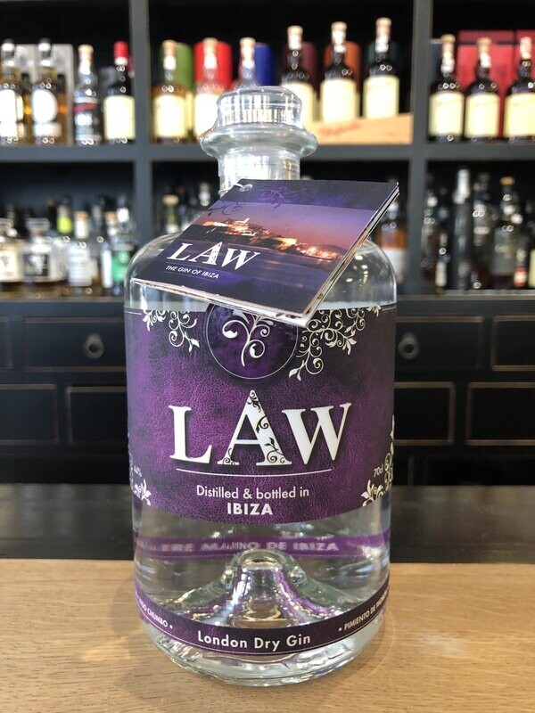 LAW London Dry Gin Ibiza mit 0,7L und 44% LAW London Dry Gin Ibiza mit 0,7L und 44%