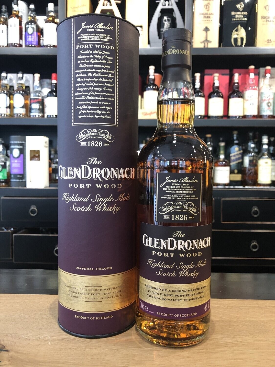 Glendronach Port Wood mit 0,7 L und 46%