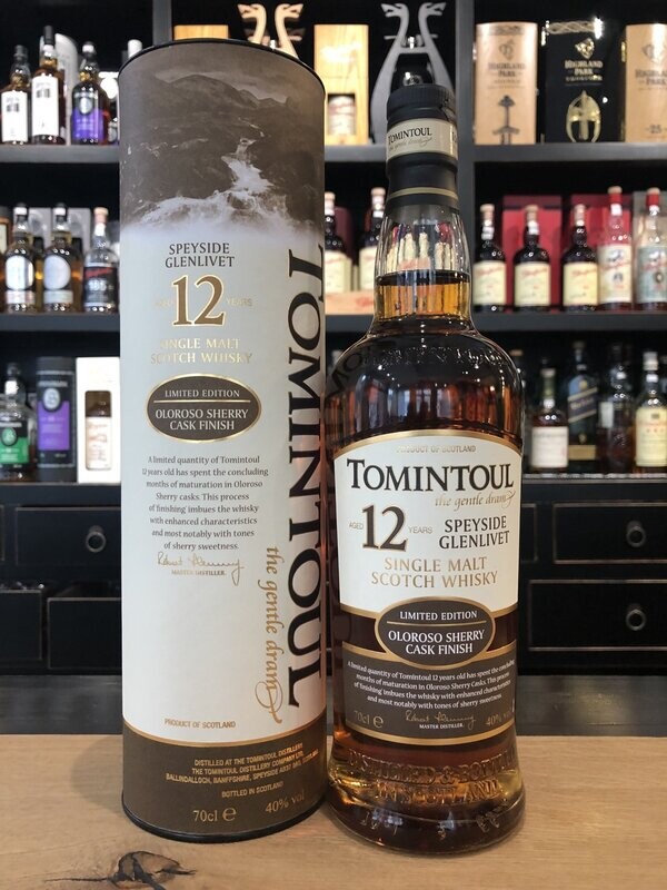 Tomintoul 12 Jahre Oloroso Sherry Finish mit 0,7l und 40% Tomintoul 12 Jahre Oloroso Sherry Finish mit 0,7l und 40%