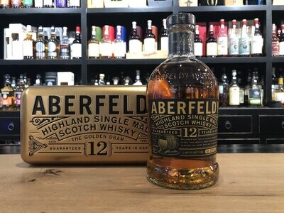 Aberfeldy 12 Jahre mit 0,7 L und 40% mit Goldbarren Verpackung Aberfeldy 12 Jahre mit 0,7 L und 40% mit Goldbarren Verpackung