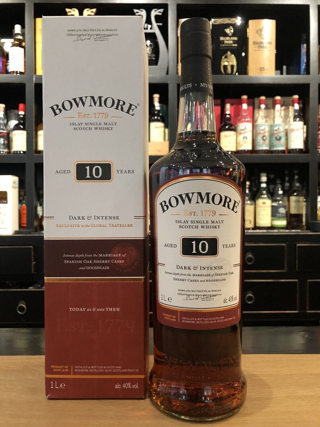 Bowmore 10 Jahre Dark & Intense 1L mit 40%