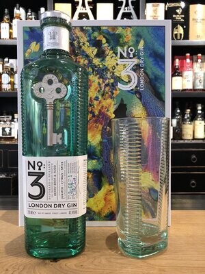 No.3 London Dry Gin Box mit Glas mit 0,7L und 46%