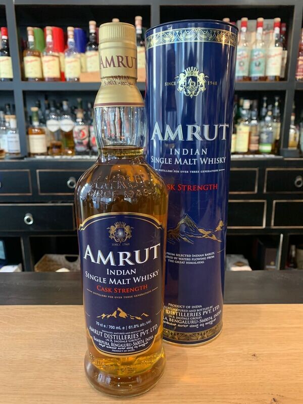 Amrut Cask Strength Single Malt mit 0,7l und 61,8%