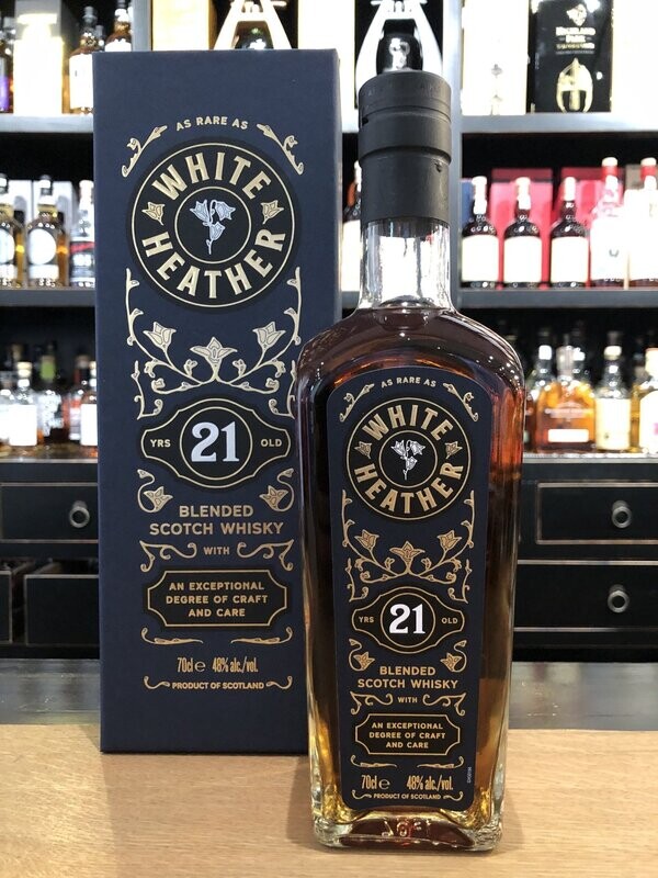 White Heather 21 Jahre Blended Scotch Whisky mit 0,7l und 48% White Heather 21 Jahre Blended Scotch Whisky mit 0,7l und 48%