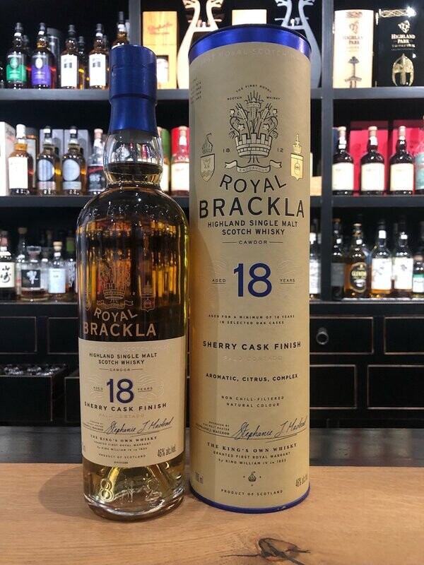 Royal Brackla 18 Jahre mit 0,7L und 46% Royal Brackla 18 Jahre mit 0,7L und 46%