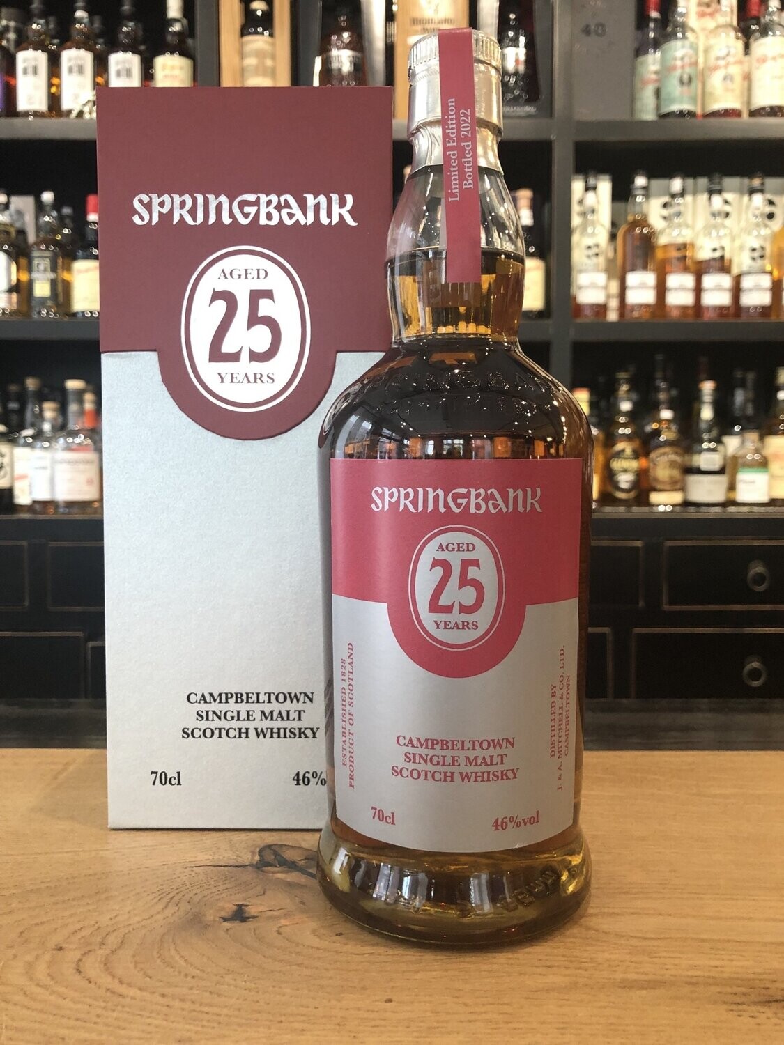 Springbank 25 Jahre Limited Edition Release 2022 mit 0,7 L und 46%