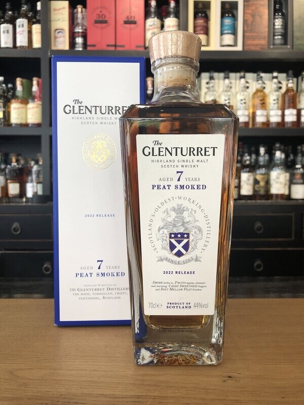 Glenturret 7 Jahre Peat Smoked mit 0,7l und 44% Glenturret 7 Jahre Peat Smoked mit 0,7l und 44%