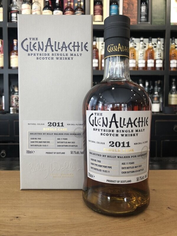 Glenallachie 11 Jahre 2011/2022 Ruby Port Pipe mit 0,7l und 58,1% Glenallachie 11 Jahre 2011/2022 Ruby Port Pipe mit 0,7l und 58,1%