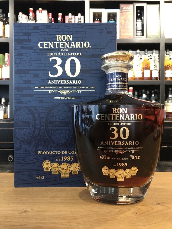 Ron Centenario 30 Jahre Edición Limitada mit 0,7l und 40% Ron Centenario 30 Jahre Edición Limitada mit 0,7l und 40%