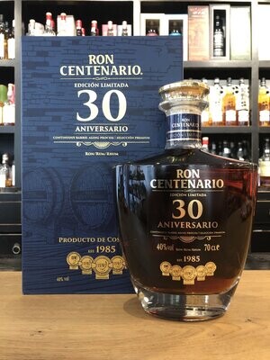 Ron Centenario 30 Jahre Edición Limitada mit 0,7l und 40%
