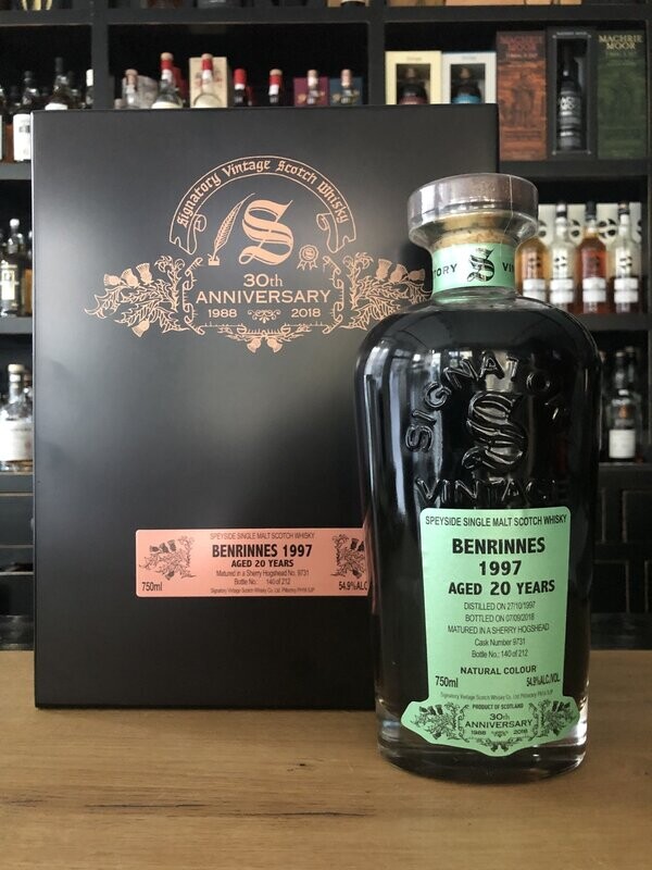 Benrinnes 20 Jahre 1997/2018 Cask 9731 Set mit Gläsern Benrinnes 20 Jahre 1997/2018 Cask 9731 Set mit Gläsern