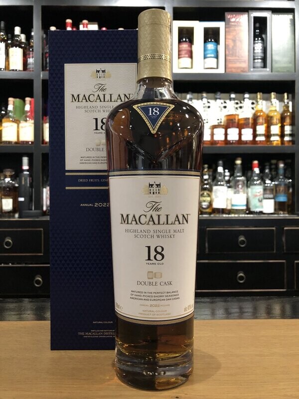 Macallan 18 Jahre Double Cask (2022) mit 0,7 L und 43% Macallan 18 Jahre Double Cask (2022) mit 0,7 L und 43%