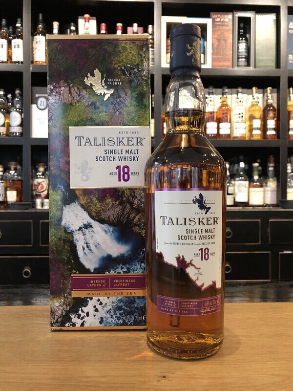 Talisker 18 Jahre mit 0,7 L und 45,8% Talisker 18 Jahre mit 0,7 L und 45,8%