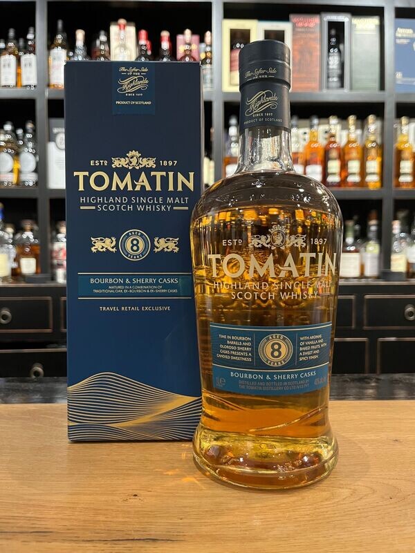 Tomatin 8 Jahre mit 1l und 40% Tomatin 8 Jahre mit 1l und 40%