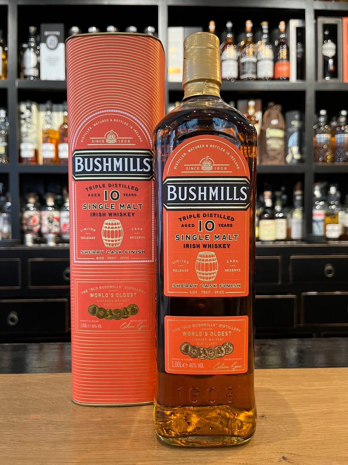 Bushmills 10 Jahre Sherry Cask mit 1l und 46%