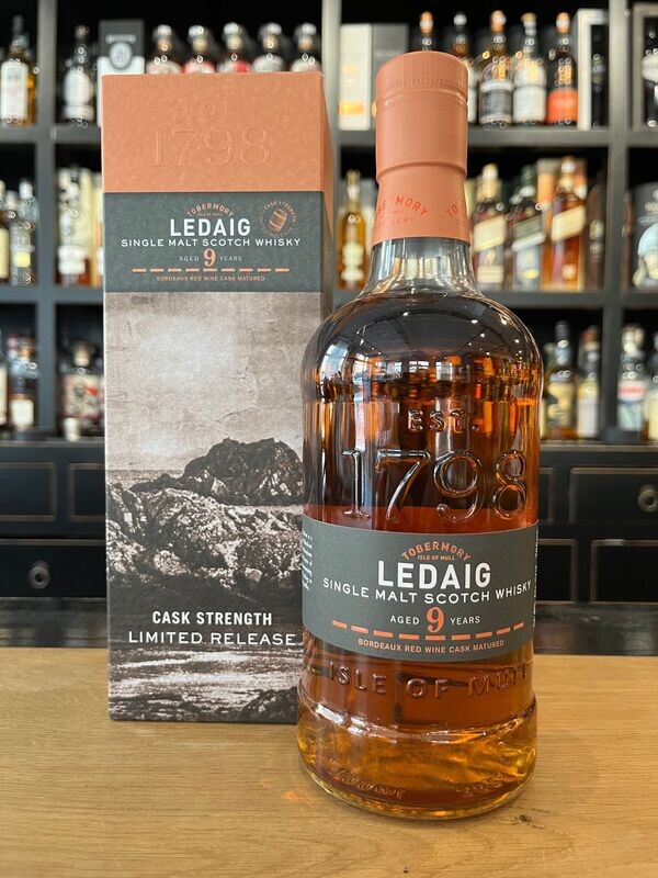 Ledaig 9 Jahre Bordeaux Red Wine Cask mit 0,7l und 56,8% Ledaig 9 Jahre Bordeaux Red Wine Cask mit 0,7l und 56,8%