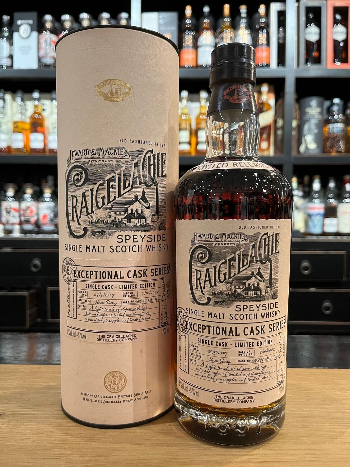 Craigellachie 15 Jahre Exceptional Oloroso Sherry Cask mit 0,7l und 57%