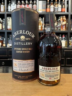 Aberlour 18 Jahre Double Sherry Cask mit 0,7 und 43% Aberlour 18 Jahre Double Sherry Cask mit 0,7 und 43%