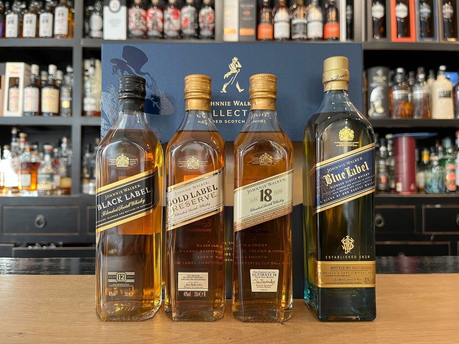 Johnnie Walker Collection Blended Scotch Whisky, 4x200ml