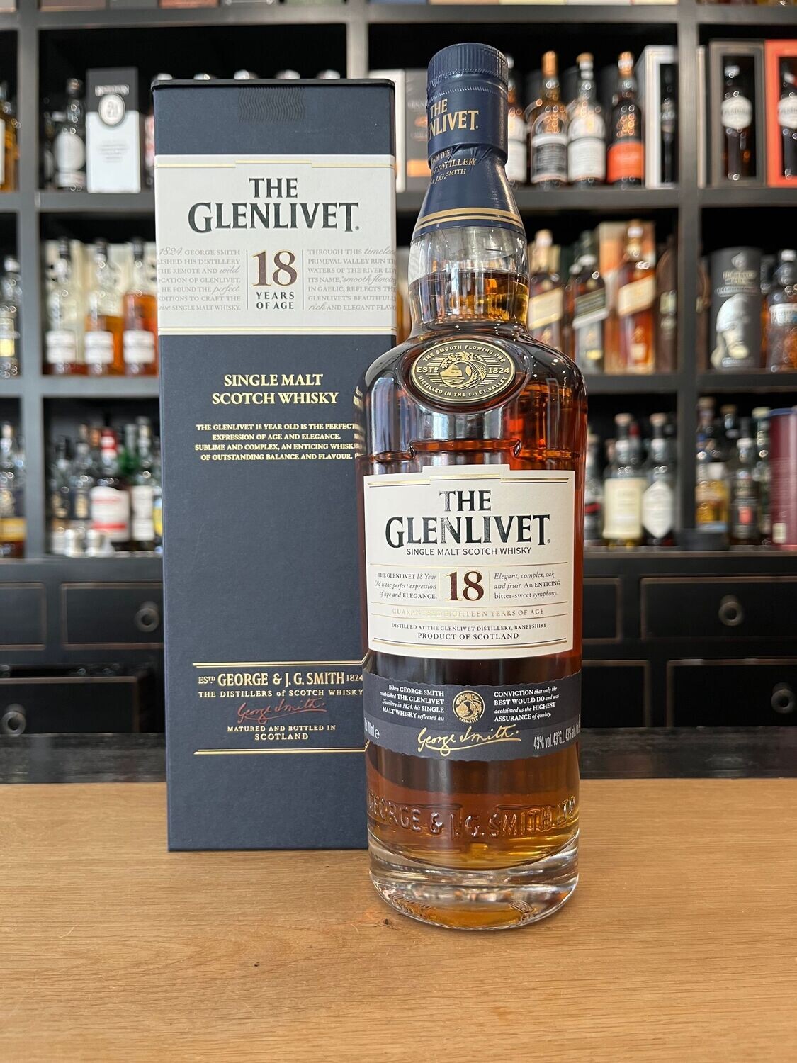Glenlivet 18 Jahre Alte Abfüllung mit 0,7 L und 43