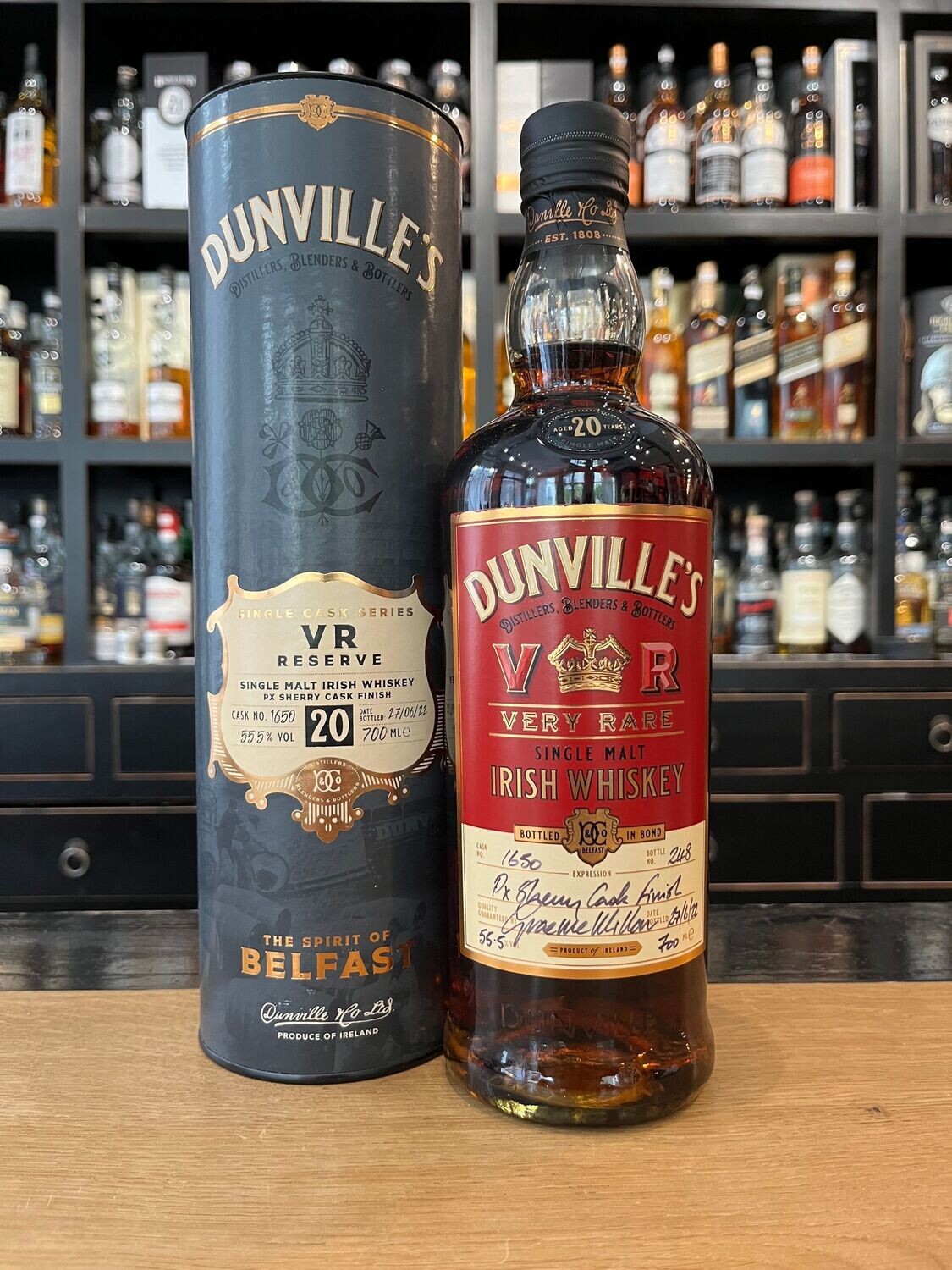 Dunville's 20 YO Irish PX Single Cask 1650 mit 0,7l und 55,5%