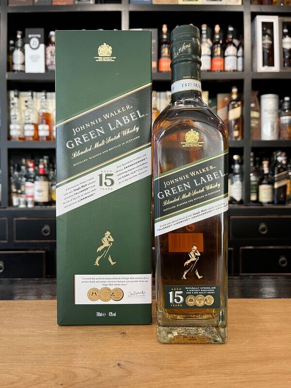 Johnnie Walker 15 Jahre Green Label mit 0,7l und 43% Johnnie Walker 15 Jahre Green Label mit 0,7l und 43%