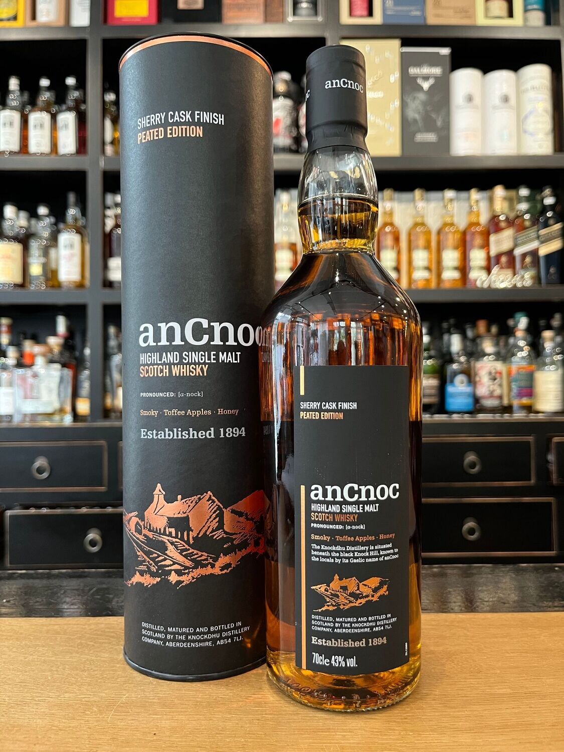 AnCnoc Sherry Cask Peated mit 0,7l und 43%