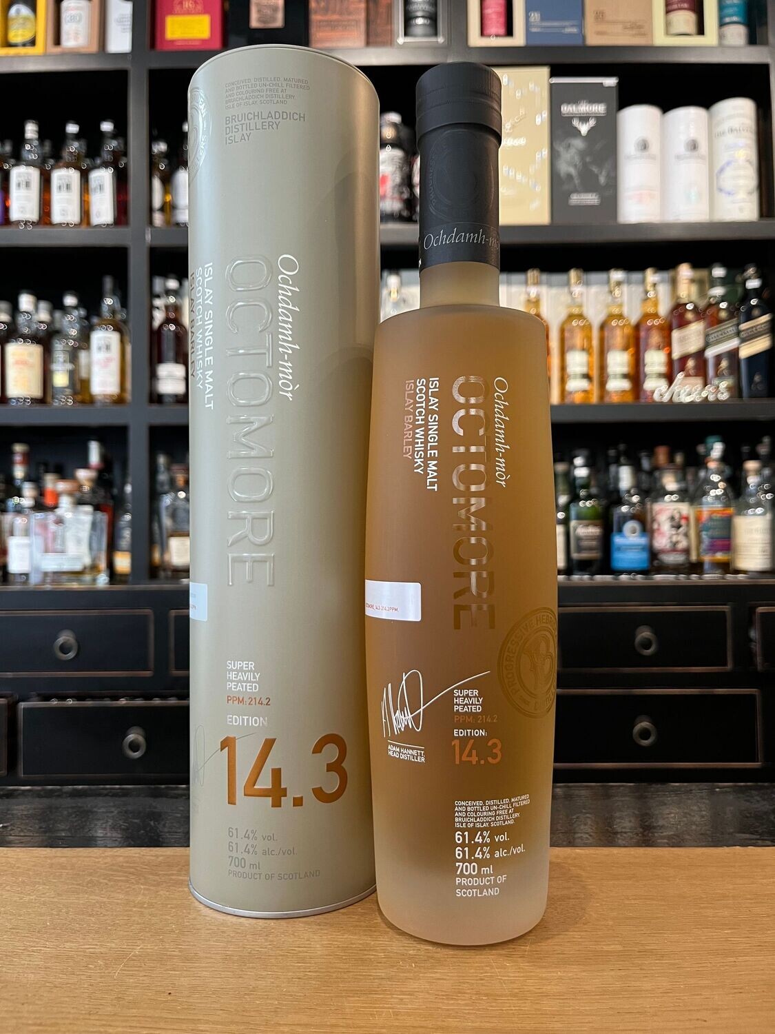 Octomore 14.3 2023 The Impossible Equation mit 0,7l und 61,4%