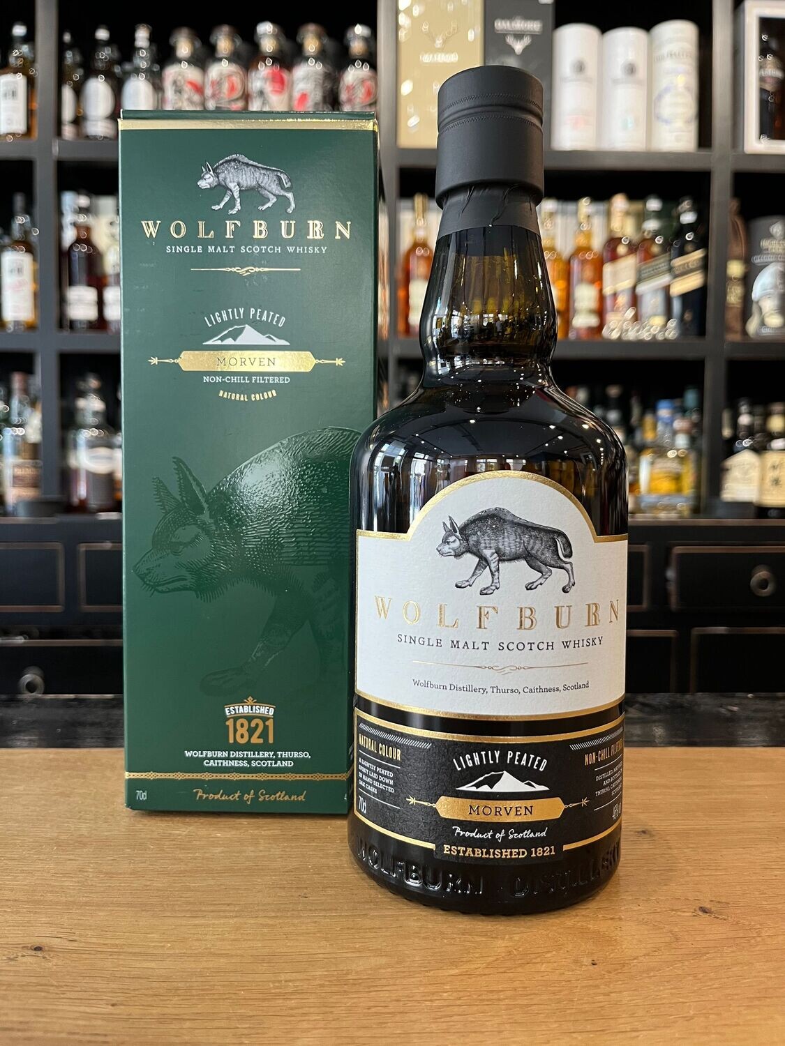 Wolfburn Morven Lightly Peated mit 0,7L und 46%